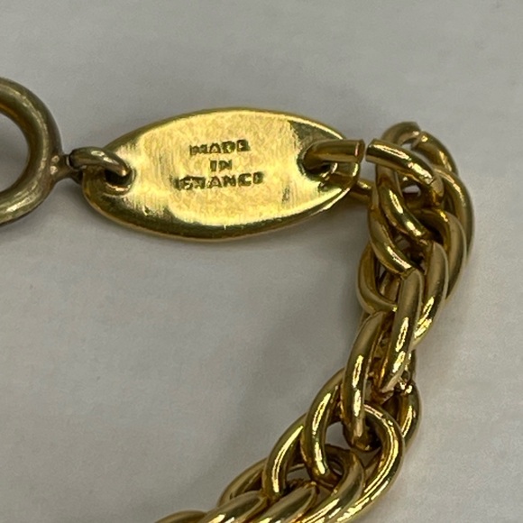 CHANEL CC Logo Gold Tone Bracelet - Picture 7 of 11